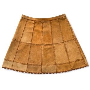 Free People Suede A-Line Skirt